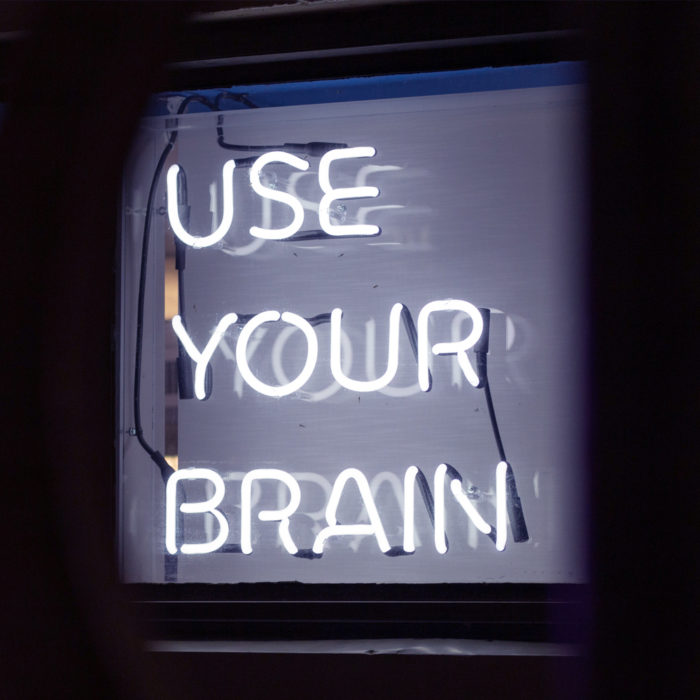 Neon Sign that says Use Your Brain