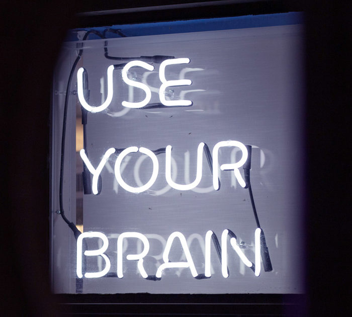 Neon Sign that says Use Your Brain