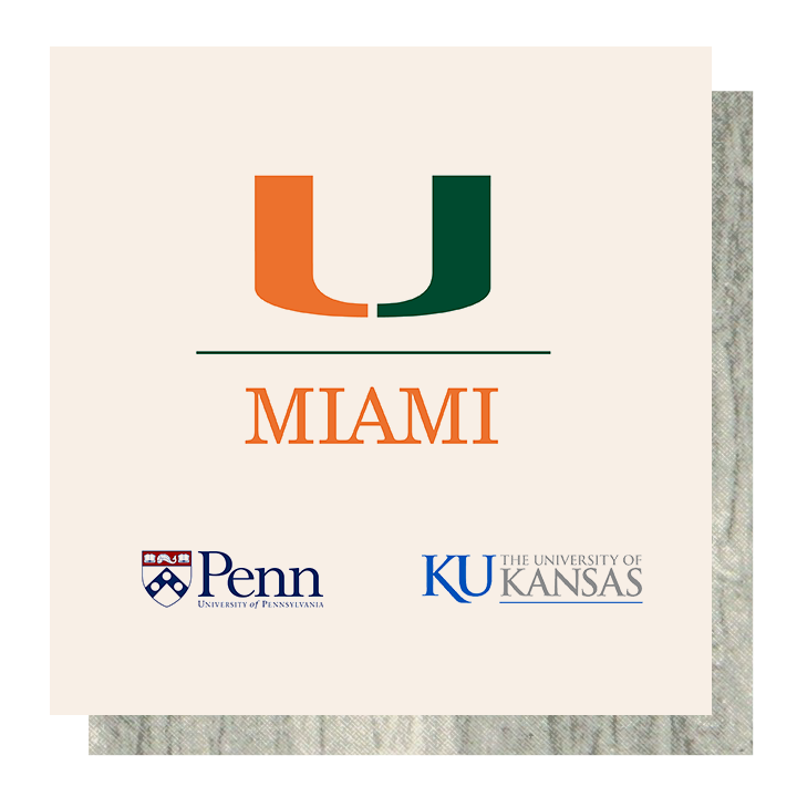 Universities: Miami, Penn and KU